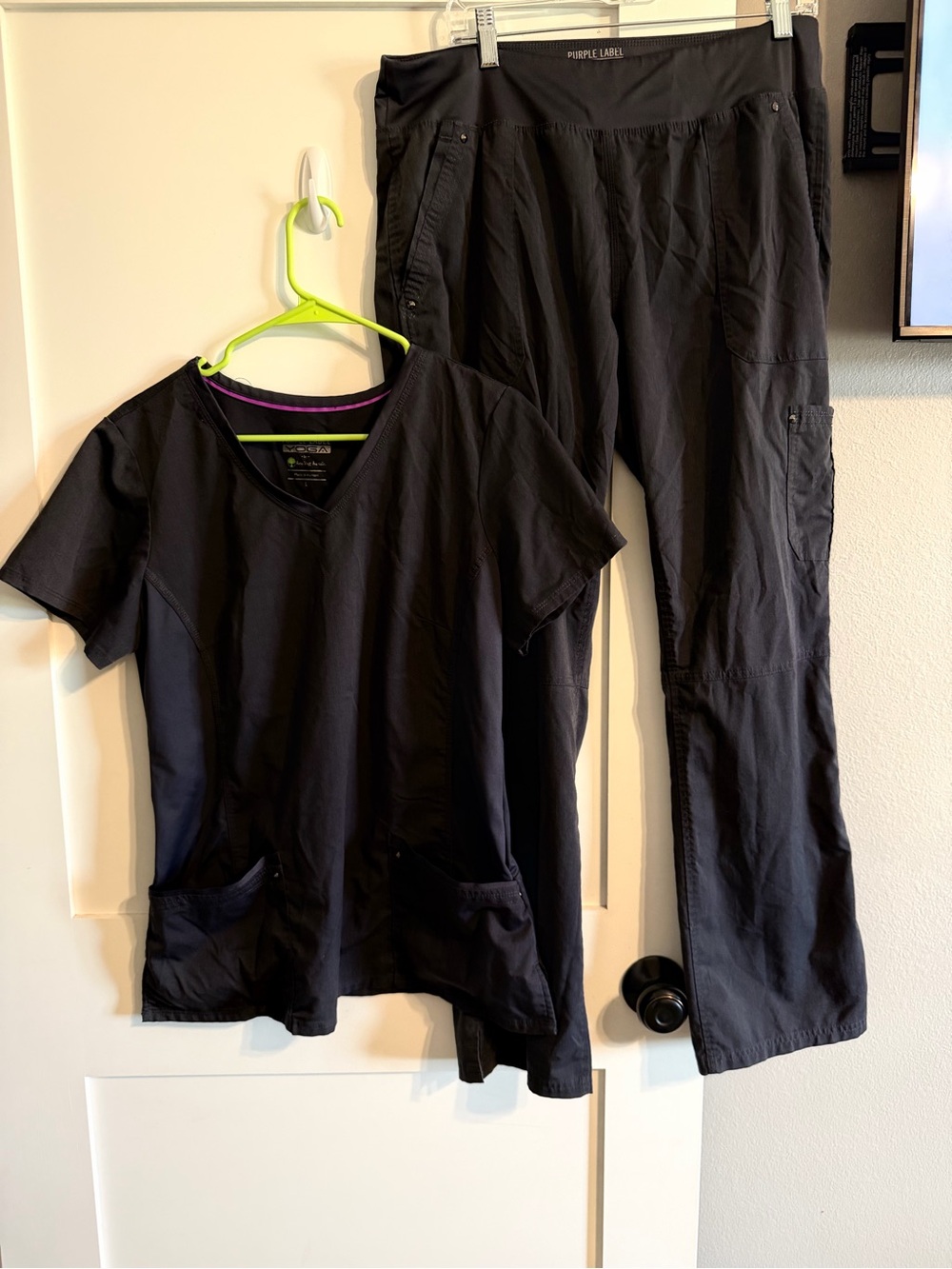 Women's Nurse Black Scrub Set - Top & Pants